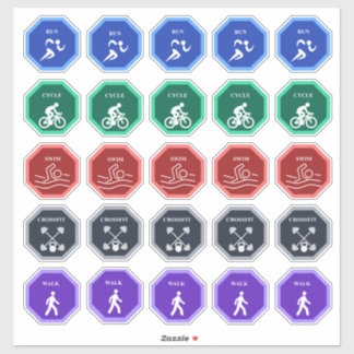 Cardio-Tage-Workout-Tracker-Planer-Aufkleber Aufkleber