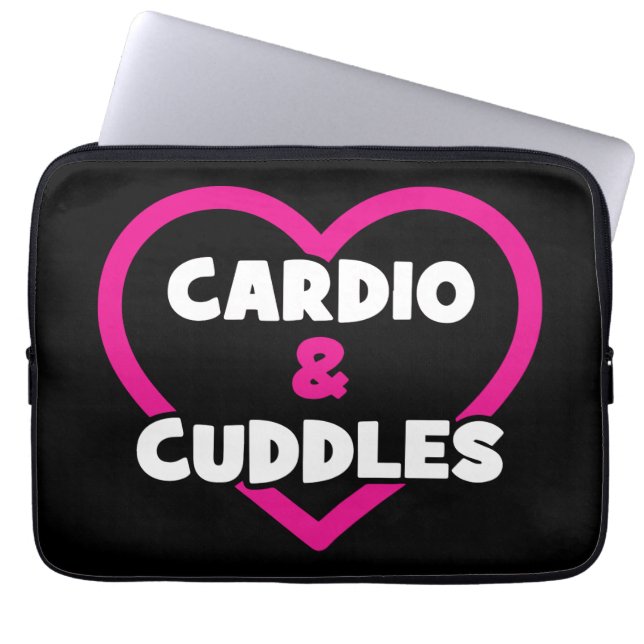 Cardio und Cuddles - Funny Novelty Gym Workout Laptopschutzhülle (Vorderseite)