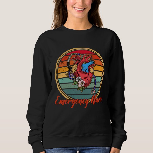 Cardiology Cardiologist Cardiograph Nurse Professi Sweatshirt (Vorderseite)