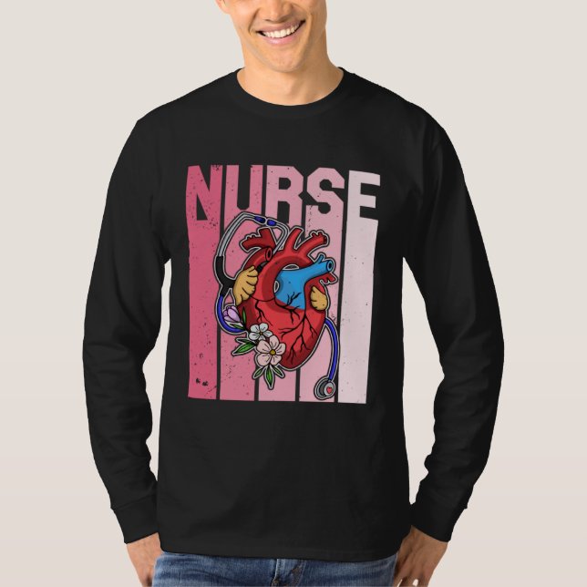 Cardiology Cardiologist Cardiograph Nurse Professi T-Shirt (Vorderseite)