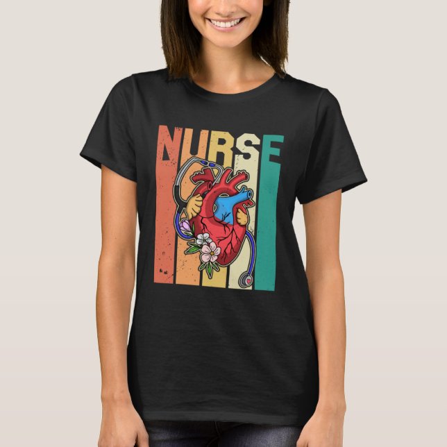 Cardiology Cardiologist Cardiograph Nurse Professi T-Shirt (Vorderseite)