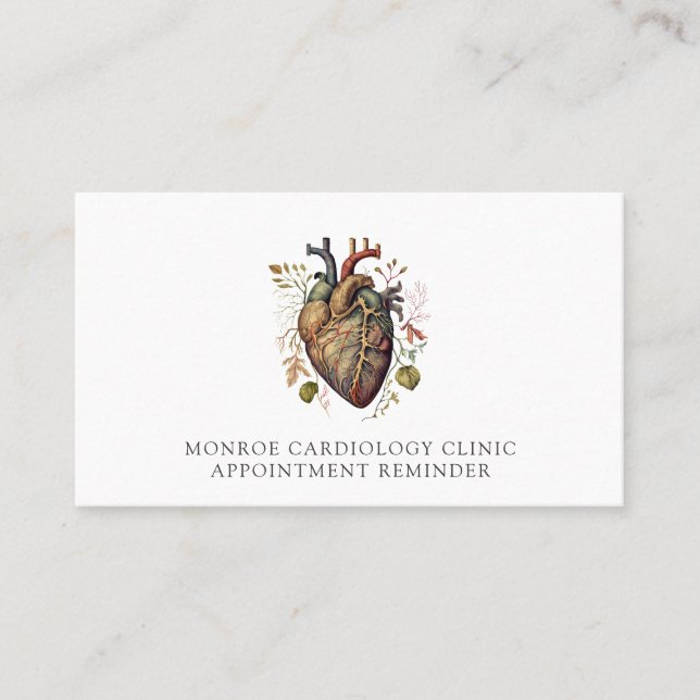 Cardiology Medical Appointment Reminder Card  Terminkarte (Vorderseite)