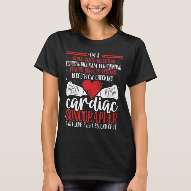 Cardiology Ultrasound Cardiac Sonographer T-Shirt (Vorderseite)