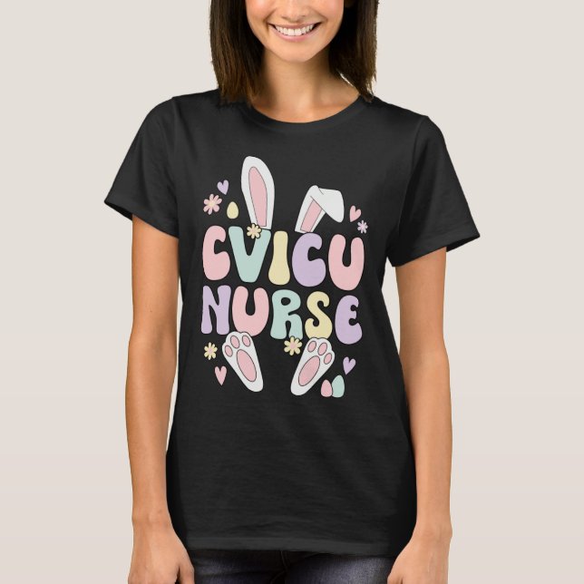 Cardiovascular Intensive Care Unit Nurse Easter Bu T-Shirt (Vorderseite)