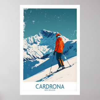 Cardrona Ski Print - Neuseeland 1 Poster