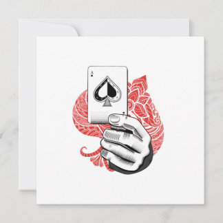 Cards Ace Spades Casino Poker Glücksspiel Geschenk Einladung
