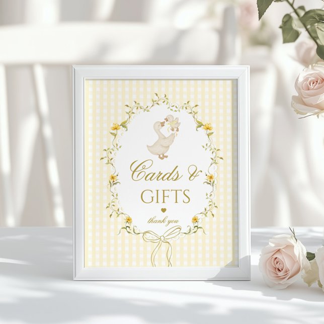 Cards and gifts Silly Goose gender neutral gingham Poster (Von Creator hochgeladen)