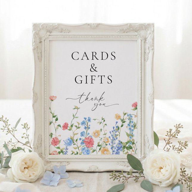 Cards and Gifts Wildflower Wedding Sign Poster (Von Creator hochgeladen)