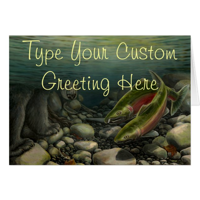 Cards Custom Fishing Card BC Wildlife Art (Vorderseite (Horizontal))