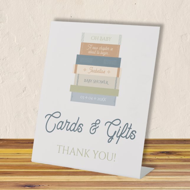 Cards & Gifts New Chapter Storybook Baby Shower Sockelschild (Cards & Gifts New Chapter Storybook Baby Shower Pedestal Sign)