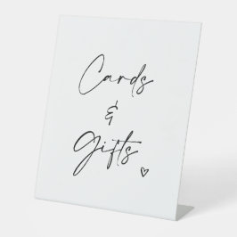 Cards & Gifts Wedding Pedestal Sign Minimalist  Sockelschild