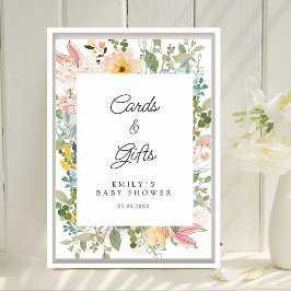 Cards &Gifts! Wildflower Garden Charm Poster