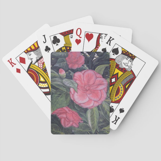 Cards von lila Dawn Camellia Spielkarten (Rückseite)