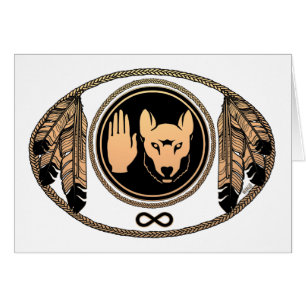 Cards & Wolf Native Art Cards Metis