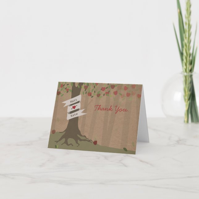 Cardstock Inspiriert Apple Orchard Hochzeit Vielen Dankeskarte (Vorderseite)