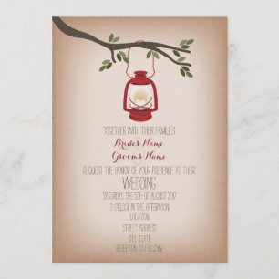 Cardstock Inspiriert Camping Lantern Wedding Einladung