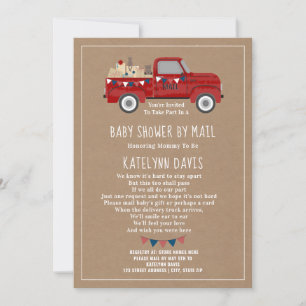 Cardstock Inspiriert Red Truck Baby Dusche per Pos Einladung