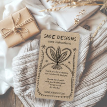 CARE ANWEISUNGEN Boho Whimsical Line Art Kraft