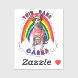 Care Bare Pride Sphynx Kat Rainbow Sticker