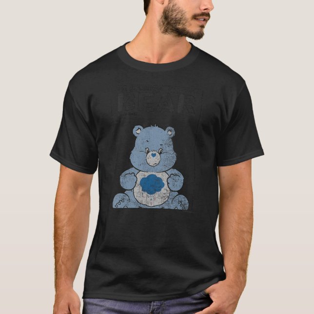Care Bears Grumpy Bear Cover Magazine Style Distre T-Shirt (Vorderseite)