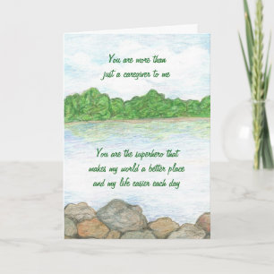 Care Giver Appreciative Card mit Seehotel Dankeskarte