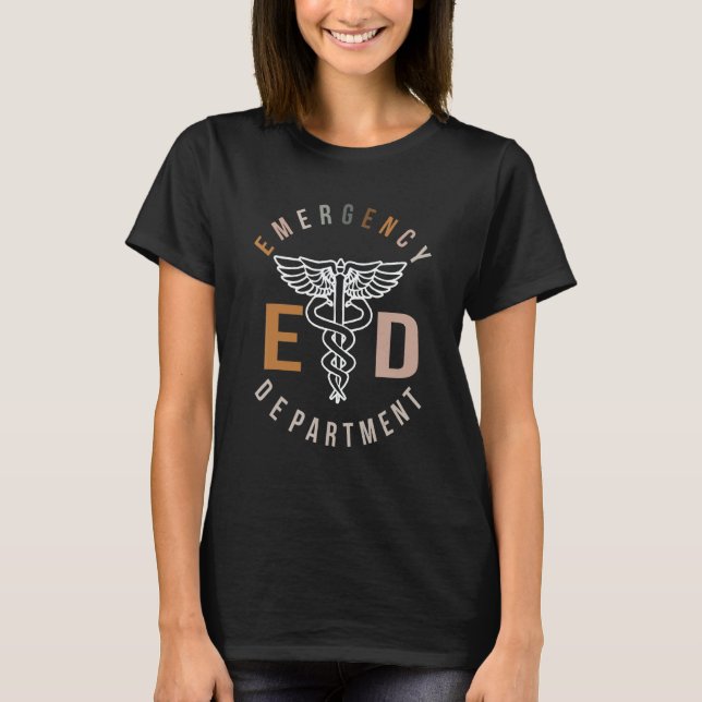 Care Giver RN Emergency Nurse Graduation ED Techs  T-Shirt (Vorderseite)