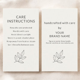Care Instructions Neutral Botanical Small  Visitenkarte