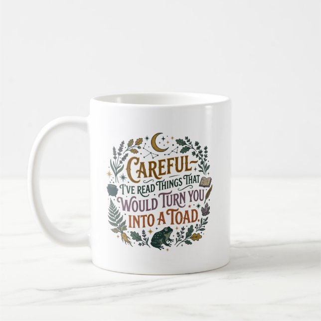 Careful I've Read Things Funny Book Witch Quote  Kaffeetasse (Links)