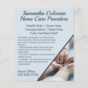 Caregier Zuhause Care Blue Promotional Business Flyer
