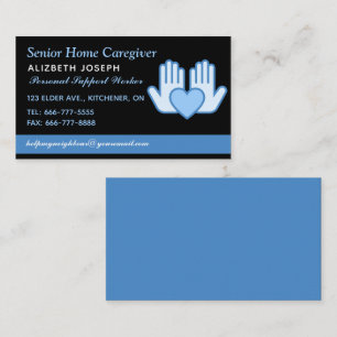 Caregier Zuhause Help Business Card Visitenkarte