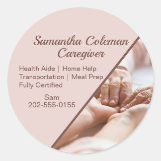 Caregier Zuhause Help Business Runder Aufkleber