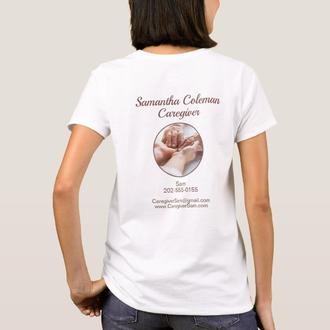Caregier Zuhause Help Business T-Shirt (Rückseite)