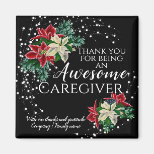Caregiver Apprecitive Festive Schwarzes Magnet