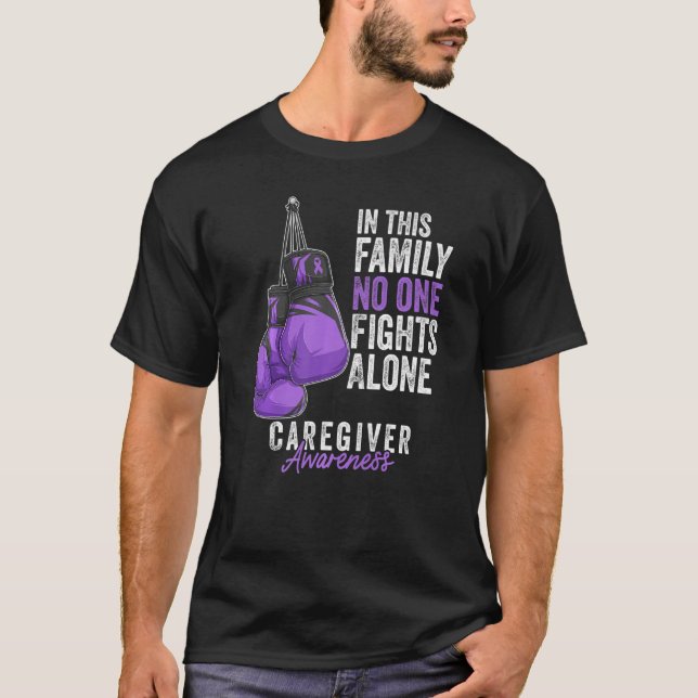 Caregiver Awareness Month Gloves Lavender Ribbon P T-Shirt (Vorderseite)
