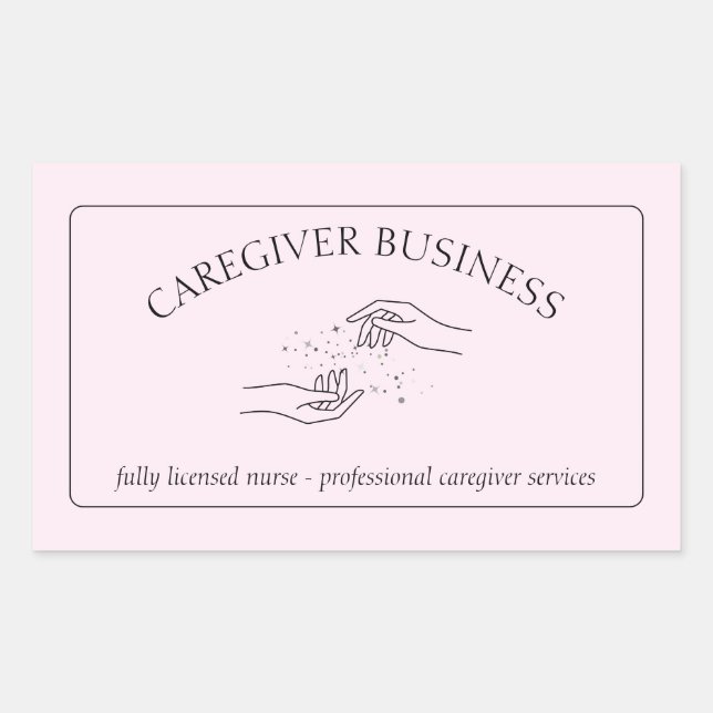 Caregiver Caregiving Adult Out patient Home Nurse Rechteckiger Aufkleber (Vorderseite)