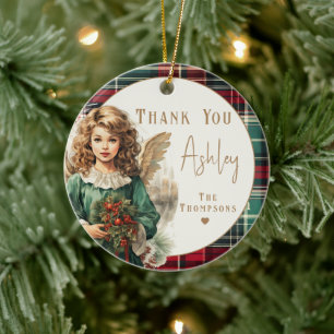 Caregiver Elegant Angel Keramik Ornament