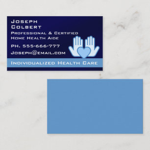 Caregiver Zuhause Health Business Cards Visitenkarte