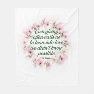 Caregiving appreciation blanket fleecedecke