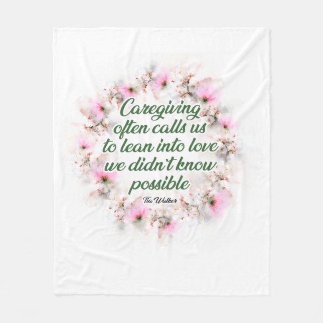 Caregiving appreciation blanket fleecedecke (Vorderseite)