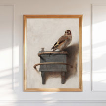 Carel Fabritius Die Goldfinch Art Print Dutch Gold