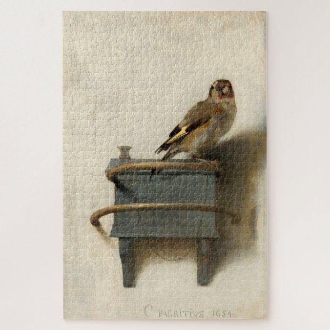 Carel Fabritius Die Goldfinch Vintage Vogelkunst Puzzle (Vertikal)