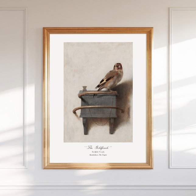 Carel Fabritius Goldfinch Dutch 1654 Fine Art Poster (Von Creator hochgeladen)