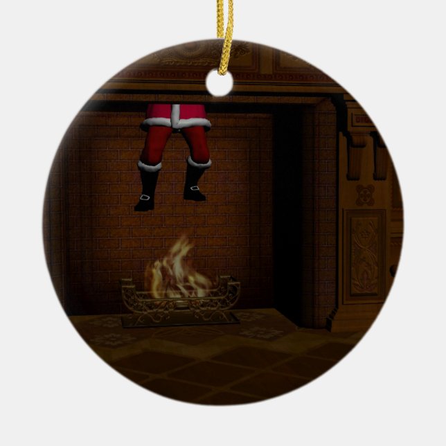Careless Santa Claus Keramik Ornament (Vorne)