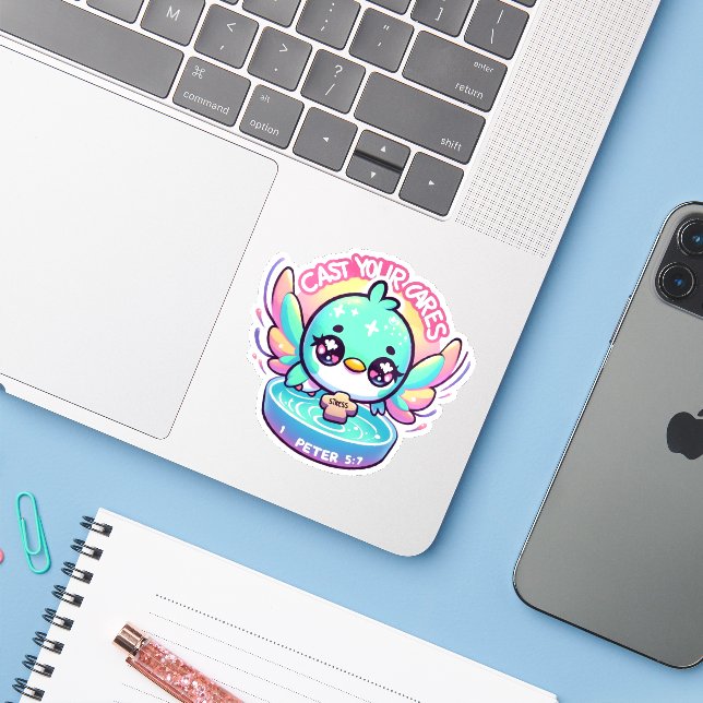 Cares Hummingbird Sticker (Laptop mit iPhone)
