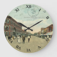 Carey Ohio Postkarten-Uhr - Hauptstraße 1917