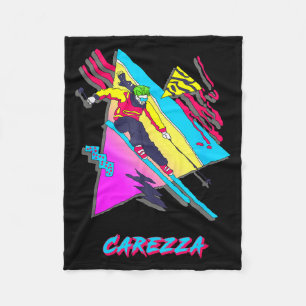 Carezza bunte retro Skifahren Grafik-Abenteuer Fleecedecke