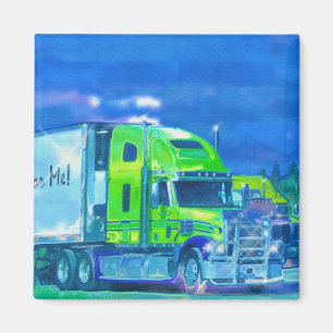 CARGO TRUCK BIG RIG TRUCKERS Geschenke Magnet