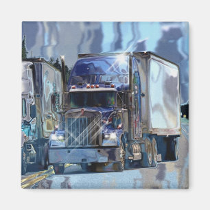 CARGO TRUCK BIG RIG TRUCKERS Geschenke Magnet