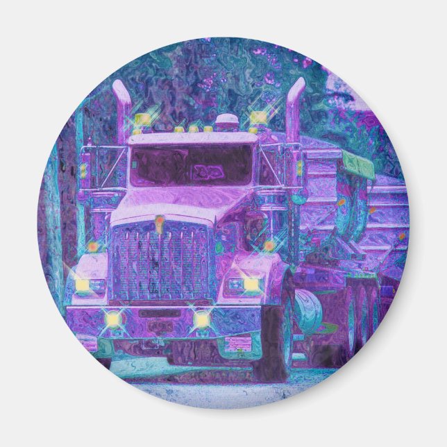 CARGO TRUCK BIG RIG TRUCKERS Geschenke Magnet (Vorne)