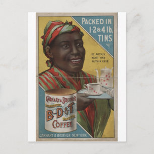 Carhart & Brother feierten gerösteten Kaffee Postkarte